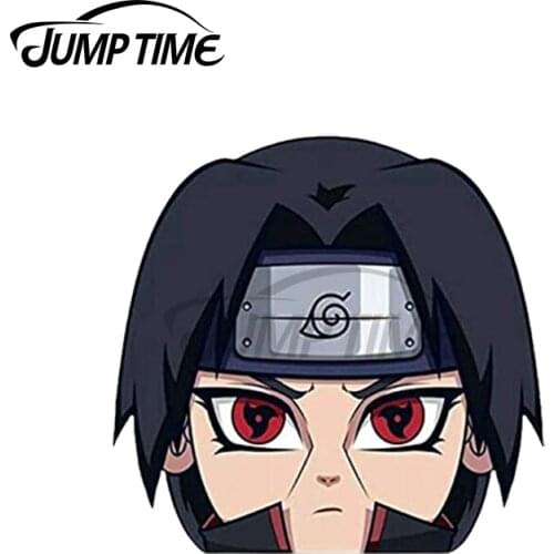 Jump Time 13 x9cm For Peeking Ninja Villain Vinyl Car Stickers Waterproof Personality JDM Assessoires Scratch-proof Window Decal