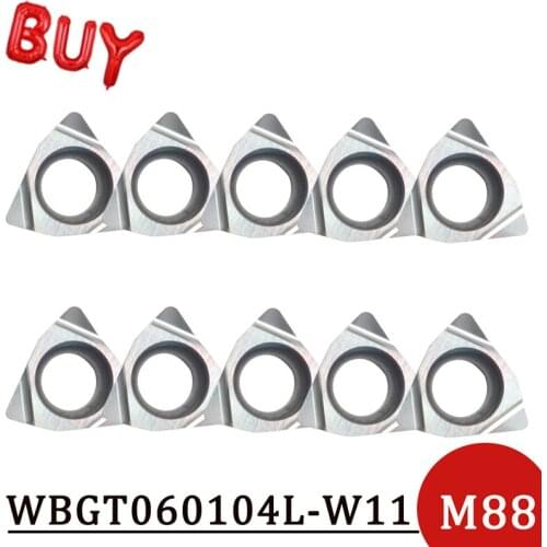 High Quality WBGT060104L W11 Carbide Inserts Turning Tool Blades CNC Lathe Cutter Tools Use For Stainless Steel