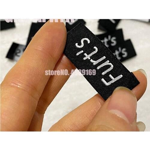 High density Woven labels Garment custom woven leader label custom clothing tag sewing tags clothes label tag