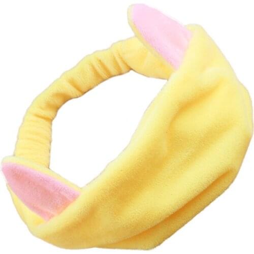 Woman Lovely Cat Ears Headband Soft Elastic Hairband Wash Face Turban Girls Cute Hair Holder Ladies Hair Accessories Headwear