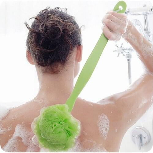 1Pcs Long Handle Hanging Soft Mesh Back Massage Body Bath Ball Brush Sponge -15