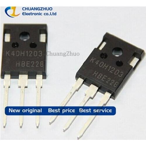 10pcs free shipping K40H1203 IKW40N120H3 40A 1200V IGBT