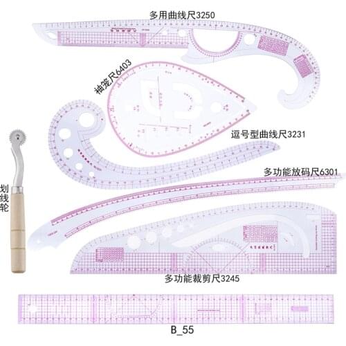3/13 Pcs French Curve Metric Grading Ruler Measure Dressmaking Tailor Drawing Template Craft Tool Plastic Sewing Supplies