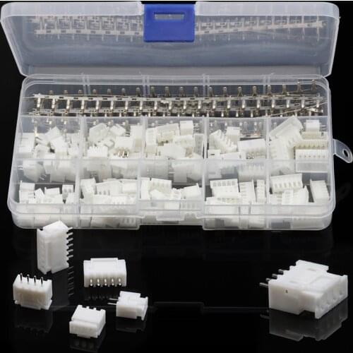 350pcs 2.54mm Dupont Terminals Pin Way Cable Plug Electrical Male Female Connector Pin Jumper Header Housing Wire Connector Kit