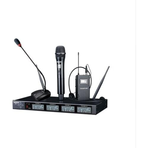 Takstar X4 4-channel UHF wide frequency gooseneck mic handheld mic wireless lapel microphone multichannel wireless system