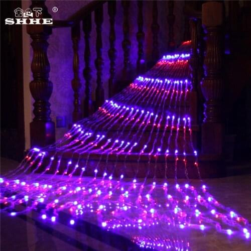 576 LED Waterflow Curtain String Light Waterfall Fairy Lights Wedding Party Home Garden Bedroom Outdoor Indoor Wall Decoration