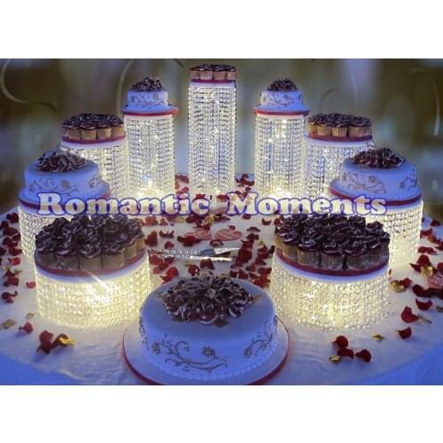 9PCS/LOT Wedding Cake Holders - Wedding Crystal Cake Stand - Wedding Centerpiece - Wedding Decoration Party Supply