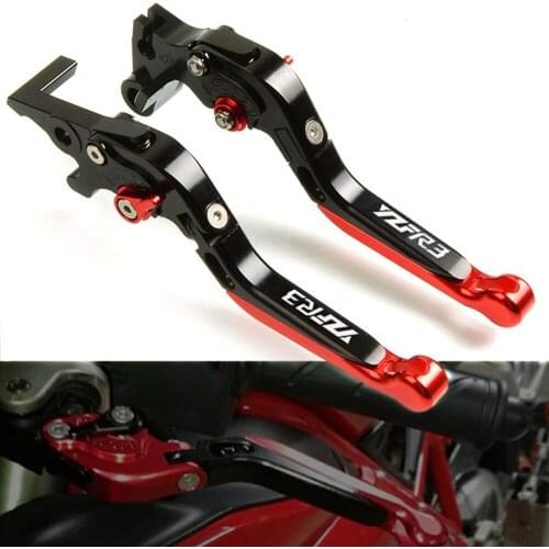 Motorbike Accessories Motorcycle Handlebar Grips Brake Clutch Levers Adjustable Folding Extendable For YAMAHA YZF R3 2015-2017