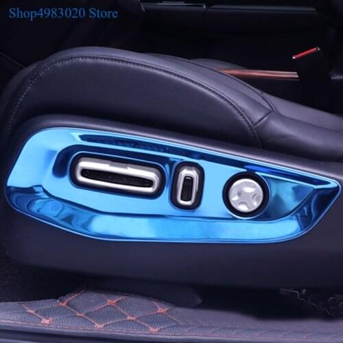Accessories Interior Seat adjustment panel sticker stainless steel cover trim 2pcs Button cover for Honda CRV 5TH 2017 2018 2019