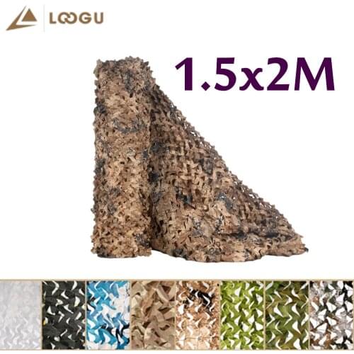 LOOGU 8 colors 1.5*2M Reinforced Military Camouflage Nets White Black Sand Hunting Outdoor Army Camo Netting 1.5x2 1.5x2M 1.5*2