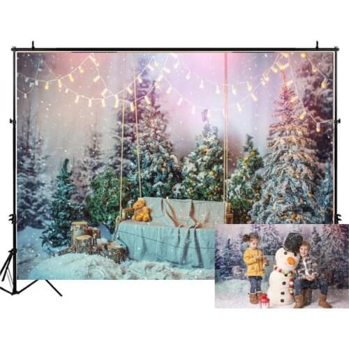 BEIPOTO Winter Snow Christmas Backdrops Party Decoration Background Xmas Event family baby kids photo booth shoot studio props