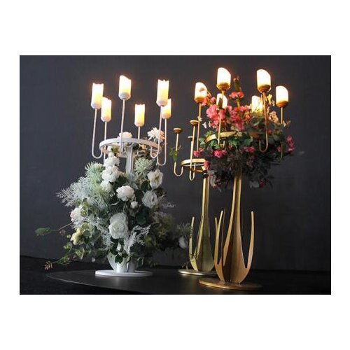 Wedding props candlestick table flower arrangement flower decoration flower utensil wedding stage layout catwalk road guide deco