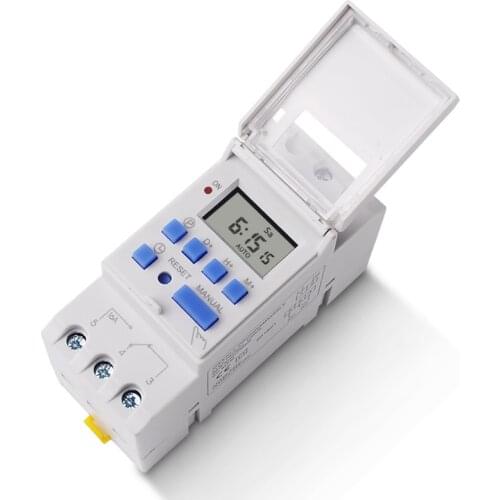 220V 30 Digital Timer Switch Programmable Time Relay for High Power LED Lighting Loading ON/OFF