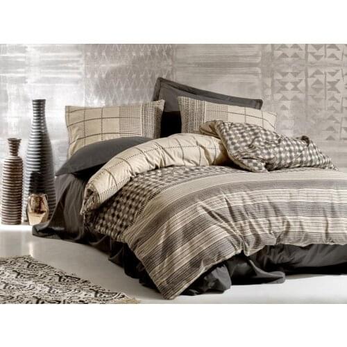 Cottonbox Earth Rina Double Personality Duvet cover set Anthracite