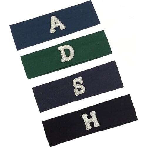 Cotton Pearl Letter Newborn Headband Soft Kids Baby Headwear Cute Elastic Kids Boys Girls DIY Hair Accessories Candy Color