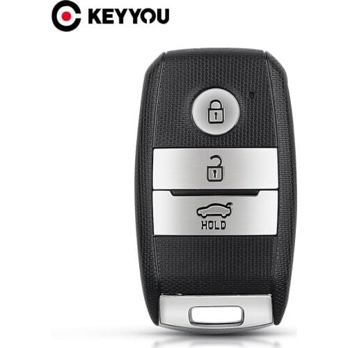 KEYYOU 10pcs Replacement 3 Buttons Remote Key Shell HYN10R Right Blade For Kia K3 K5 With Uncut Smart Car Key Case Blank Cover