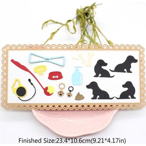KLJUYP Slimline Dog Metal Cutting Dies Scrapbook Paper Craft Decoration dies scrapbooking