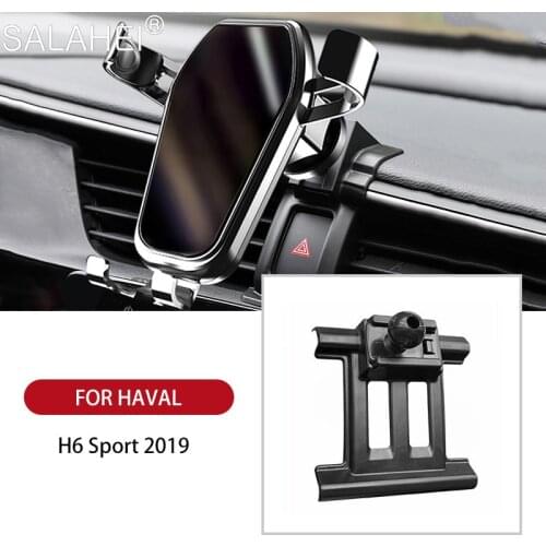 Fashion Car Mobile Phone Holder For Haval H6 Sport 2019 Dashboard Air Vent Mount Cradle Smartphone GPS Stand Bracket Accessories