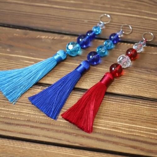 Fashion Home Decor Glass Crystal Tassel Pendant Living Room Wedding Decoration Car Hanging Accessories