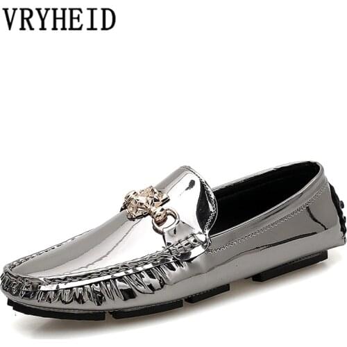 VRYHEID Italian Mens Shoes Outdoor Casual Luxury Brand Men Loafers Moccasins Flats Men Breathable Slip On Boat Shoes Size 38-47
