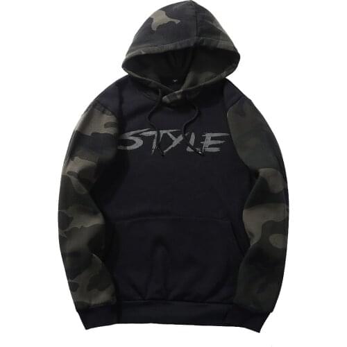 Men Long Sleeve Hoodies Sweatshirts Autumn Winter Clothing with Cap Khaki Black Army Green