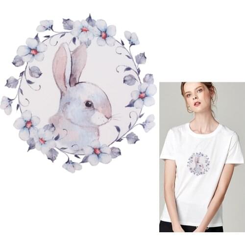 2020 new Cute Animal Heat Transfer Vinyl Stickers Iron On Patches For kids Clothing Thermal Transfer Press Applique On Clothes