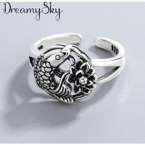New Trendy Personality Punk Fish Rings For Women Lady Resizable Size Rings Party Jewelry Charm Gifts 2021