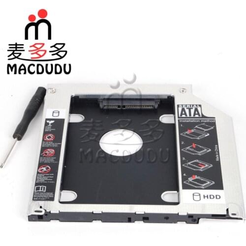 NEW SATA 2ND Hard Disk Drive SSD HDD Caddy/Adapter for MacBook Pro A1278 A1286 A1297 2.5"/ 9.5mm SATA to SATA HDD Caddy