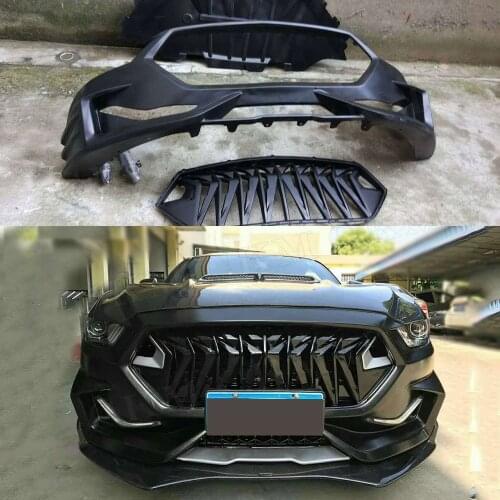 Carbon fiber & FRP Front Bumper Lip Spoiler Grills Rear Diffuser Car Accessories for Ford Mustang Coupe 2015-2017 Body Kits
