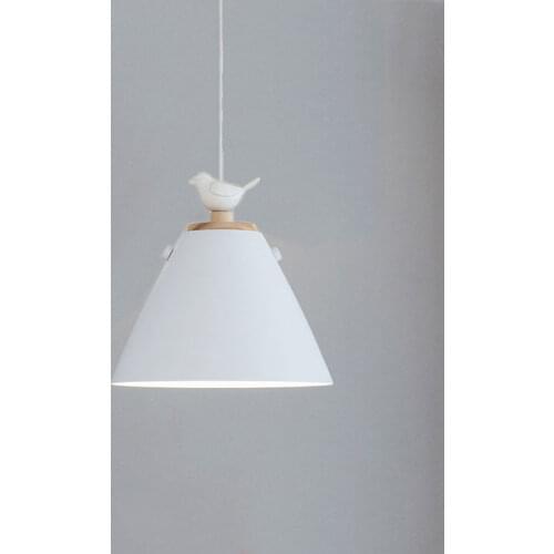 Nordic Iron Pendent Lights for Living Room Bedroom Bedside Kitchen Hanging Lamps Modern LED Art Decor Resin Bird Light Fixtures
