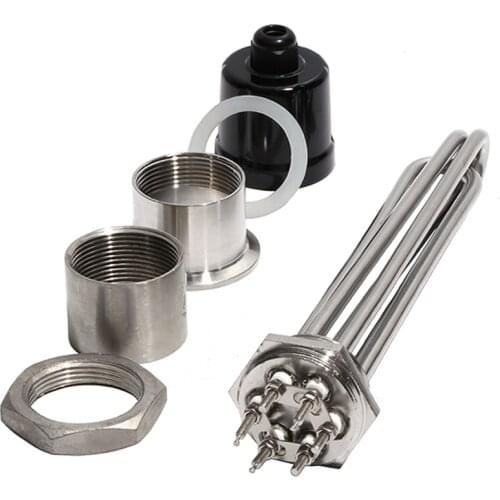 1 1/2" BSP/DN40 304SUS Immersion Water Heater with Accessories 220V/380V 3KW/4.5KW/6KW/9KW/12KW Electrical Heating Element