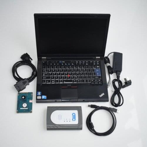 Professional HDD/SSD Laptop T410 + OBD Scanner for TOYOTA IT3 OTC Global Techstream GTS OTC VIM diagnostic tool Use Directly DHL