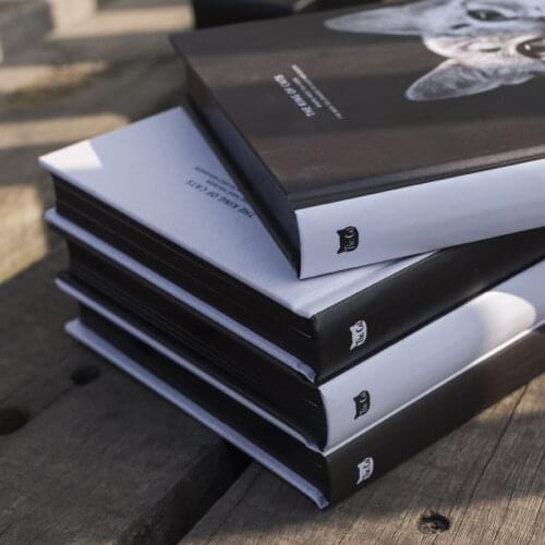 Simple Cat Learning Notebook Japanese Hard-faced Diary Horizontal Line Notebook Student Prize Book Stationery