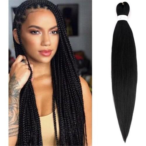 Easy Jumbo Braids Hair 26 inch long Box Braids Yaki Straight Crochet Synthetic Braiding Hair Extensions Low temperature Fiber