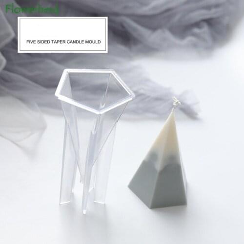 Pentagonal Cone Five-sided Cone Candle Mold Acrylic Transparent Iceberg Aromatherapy Candle Molds for Candle Making