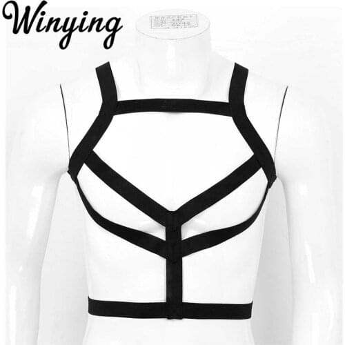 Men Elastic Body Chest Harness Belts Straps Club Party Rave Punk Gothic Costume Erotic Tops Hot Sexy Gay Lingerie Male Bondage