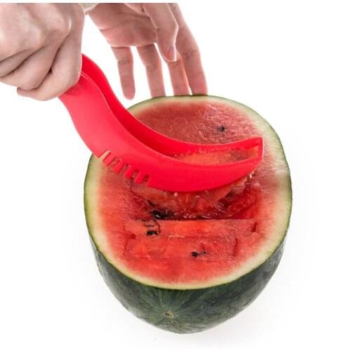 Watermelon Melon Slicer Cutter Corer Splitter Scoop Safe Plastic Tool Watermelon Cantaloupe Plastic Slicer Cutter Splitter Scoop