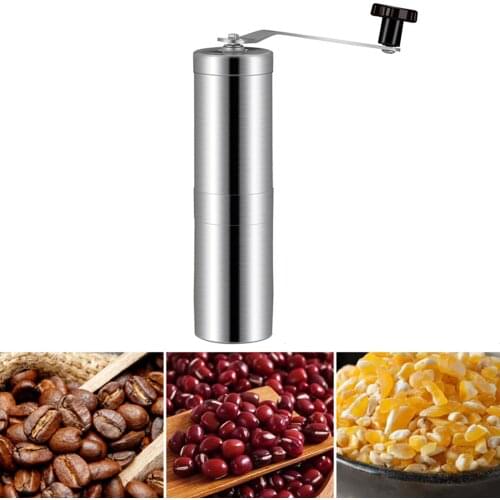 Manual Coffee Grinder, Stainless Steel Coffee Grinder with Adjustable Ceramic Conical Burr for Home, Office, and Travelling