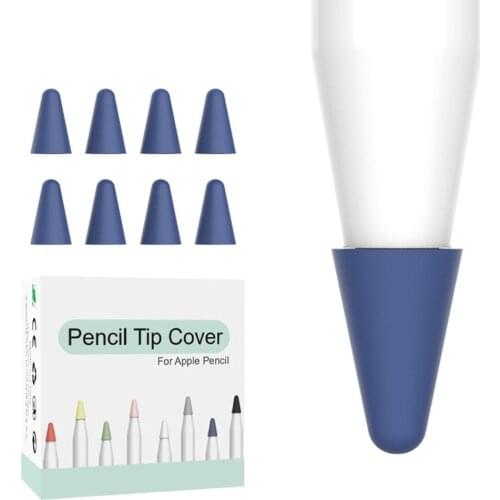 Silicone Pen Tip Protective Cover For Apple Pencil 1/2 Simple Installation Non-slip Soft Silicone Case