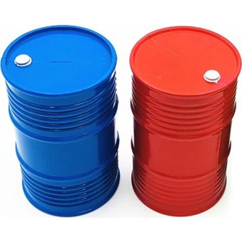 Universal Metal Oil Barrel Decoration Parts for 1/10 SCX10 90046 TRX4 D90 RC Climbing Car Modification Parts