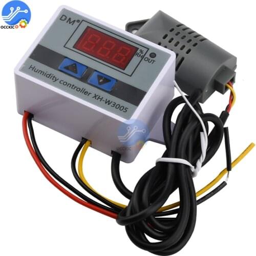 W3005 110V 220V 12V 24V Digital Humidity Controller Instrument Humidity Control Switch Hygrostat Hygrometer Humidity Sensor