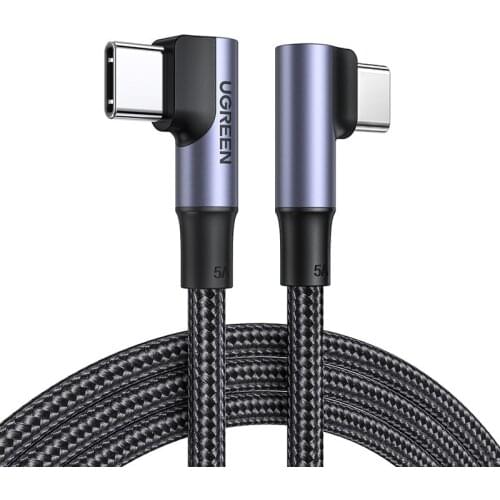 90 degree PD100W 5A usb type c to type c cable Charger for Apple MacBook Samsung huawei xiaomi notebook Fast charging Braided 2m