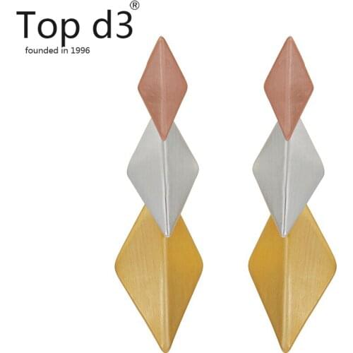 Top d3 Viennois Group Brazilian Earrings Popular Design Big Drop Earrings 24K Dubai Gold Earrings Brazilian Earrings for Women