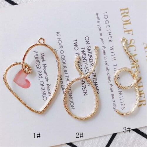 10pcs/lot Irregular Dumb Gold Ring Charms Connectors for Earring Pendant Earring Accessories diy Handmade jewelry making