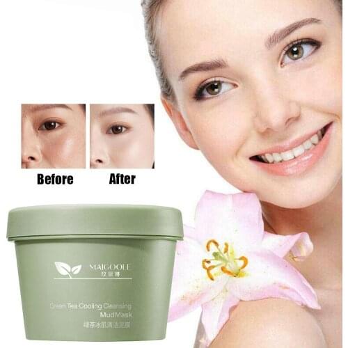 100g Face Mask Green Tea Ice Muscle Mud Mask Deep Cleansing Remove Cosmetic Blackheads And Shrink Pores Skin Care Product