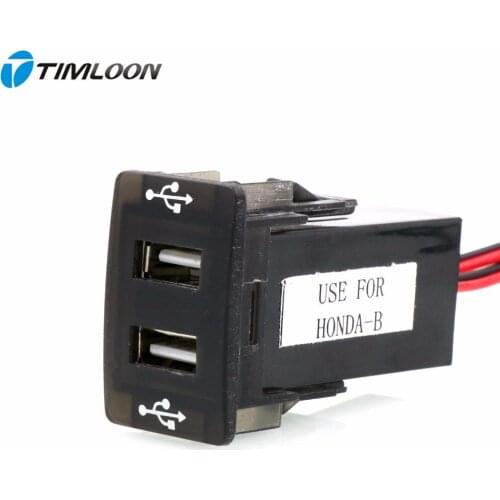 2.1A 1.2A 2xUSB Interface Socket Smartphone/GPS Car Charger Use For HONDA Jade,Elysion,City,Accord,Odyssey,Gienia,XRV,Civic,Fit