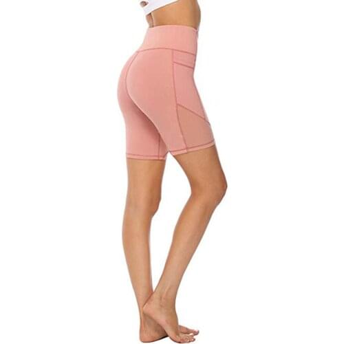 2020 Women Fashion High Waist Female Slim Lift Buttocks Shorts Mesh Running Fitness Sport Shorts