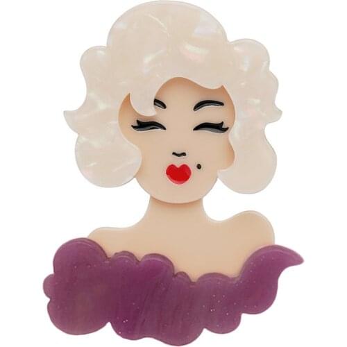 3 colors Hollywood Star Brooches Pin Resin Acrylic Brooches Pins Fashion Dress Accessory Jewelry DCNovember