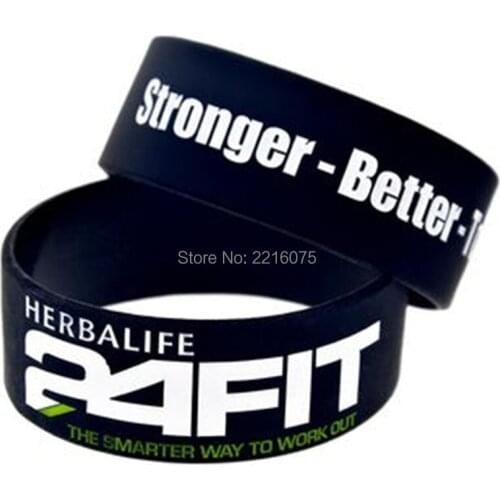 300pcs 24 Hour Fit Stronger Better Motivational wristband silicone bracelets free shipping by DHL A