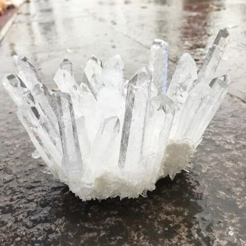 80mm natural quartz crystal white transparent crystal mineral specimen home decoration art collection